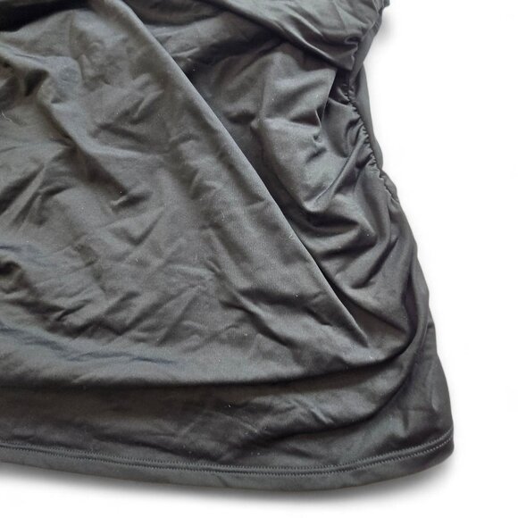 NWT Lands End Black Women's 16DD V-Neck Wrap Underwire Tankini Swimsuit Top - Picture 6 of 15